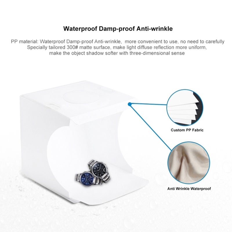 Dual Light Lightbox Mini 40Pcs LED Light Room foliding Photography Lighting Softbox Tent Photobooth Backdrop USB Cube Box Photo Studio Light Box - Image 5