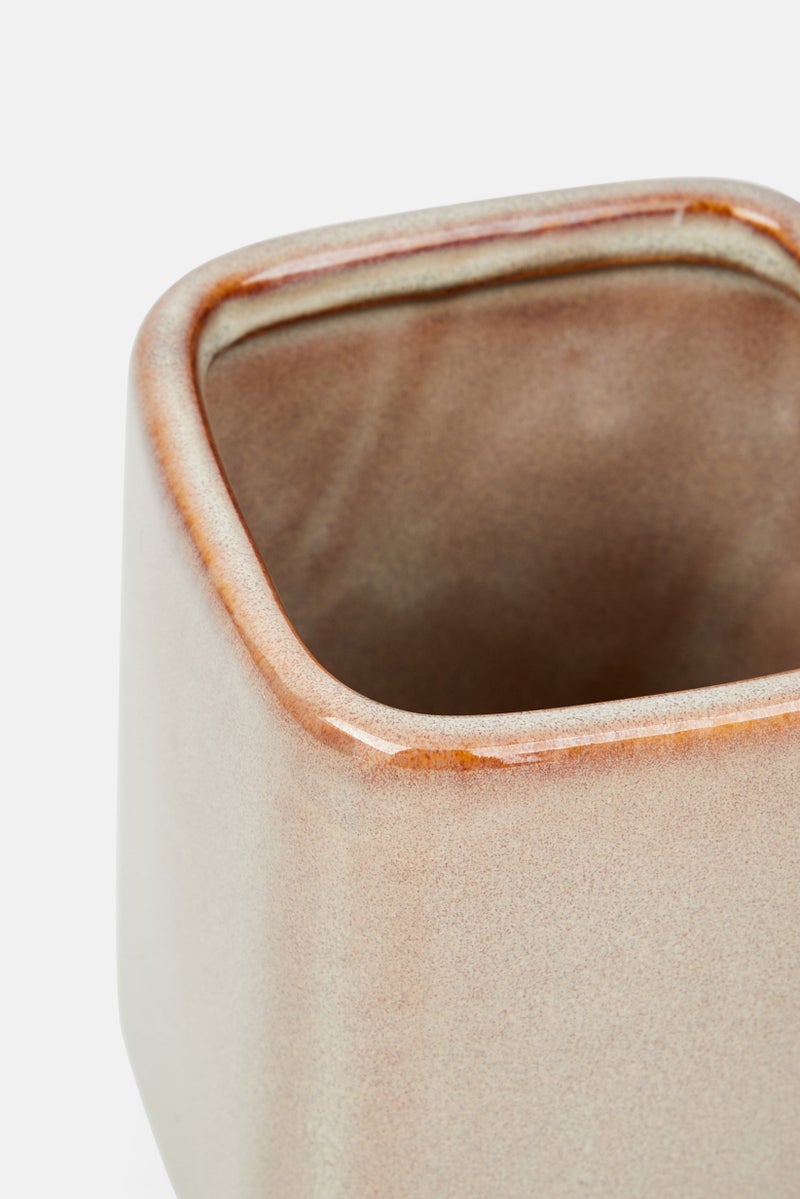 Muy Mucho Ceramic Toothbrush Cup, Beige  - Image 3