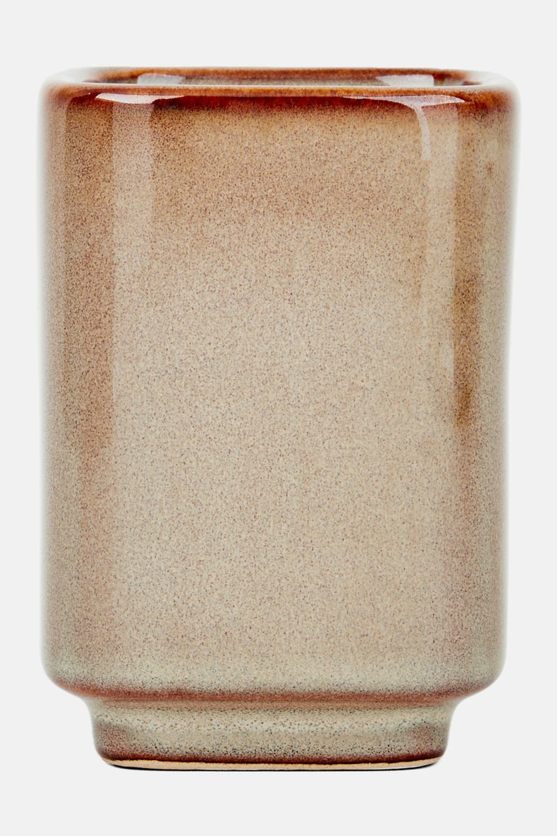 Muy Mucho Ceramic Toothbrush Cup, Beige  - Image 2