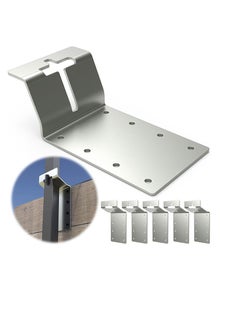 General 6-Piece T-Post Bracket T-Post Angle Support Vertical Mounting Bracket for Fence of T-Post  - Image 1