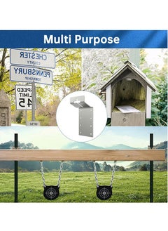 General 6-Piece T-Post Bracket T-Post Angle Support Vertical Mounting Bracket for Fence of T-Post  - Image 3