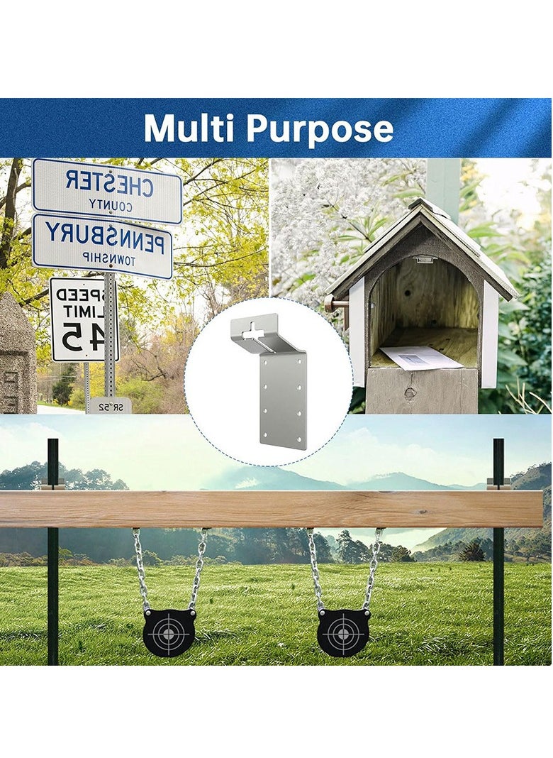 General - 6-Piece T-Post Bracket T-Post Angle Support Vertical Mounting Bracket for Fence of T-Post - Image 1