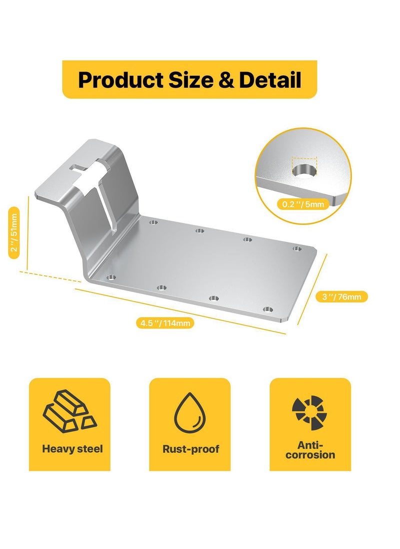 General - 6-Piece T-Post Bracket T-Post Angle Support Vertical Mounting Bracket for Fence of T-Post - Image 1