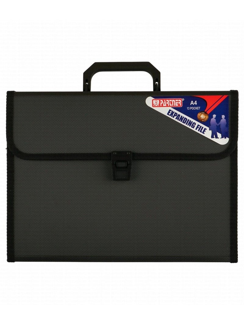 PARTNER A4 Size Expanding File With 13 Divisions Assorted Colours - Image 1