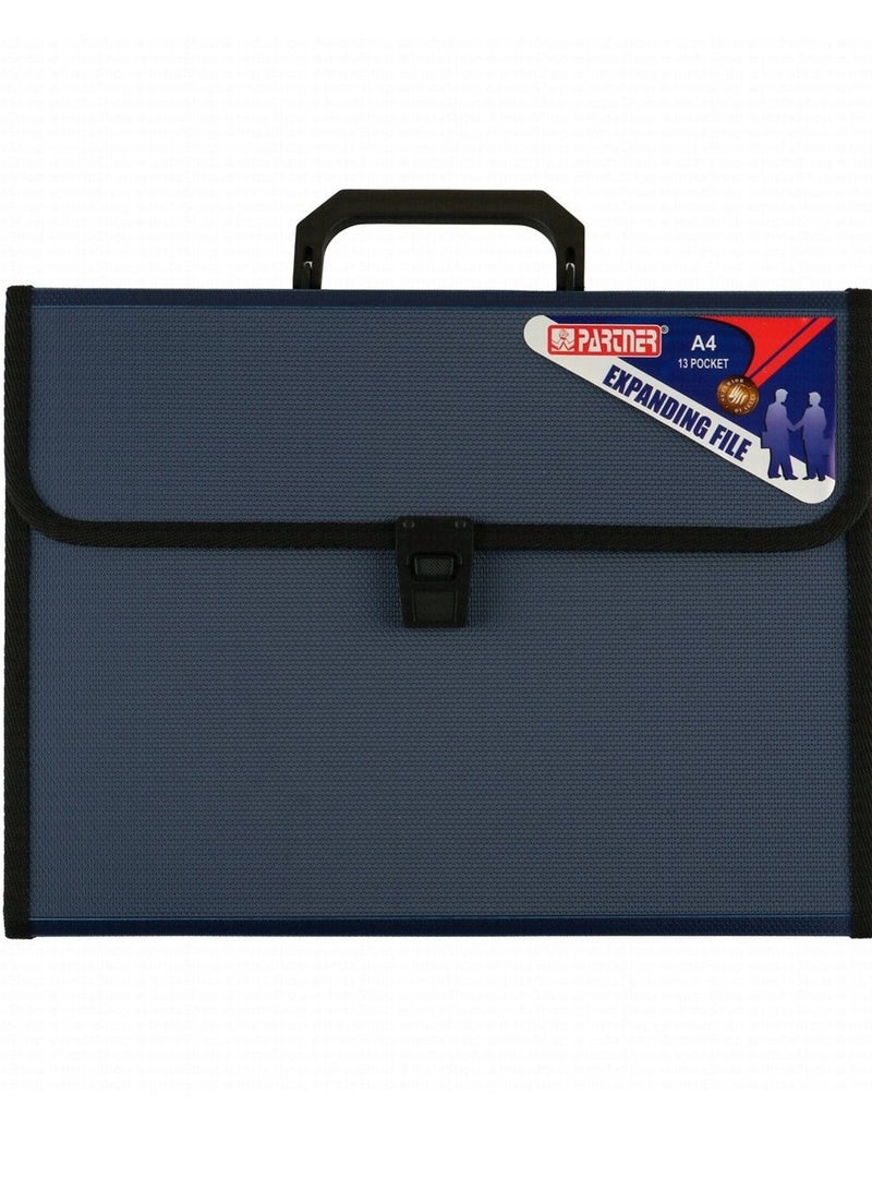 PARTNER A4 Size Expanding File With 13 Divisions Assorted Colours - Image 2