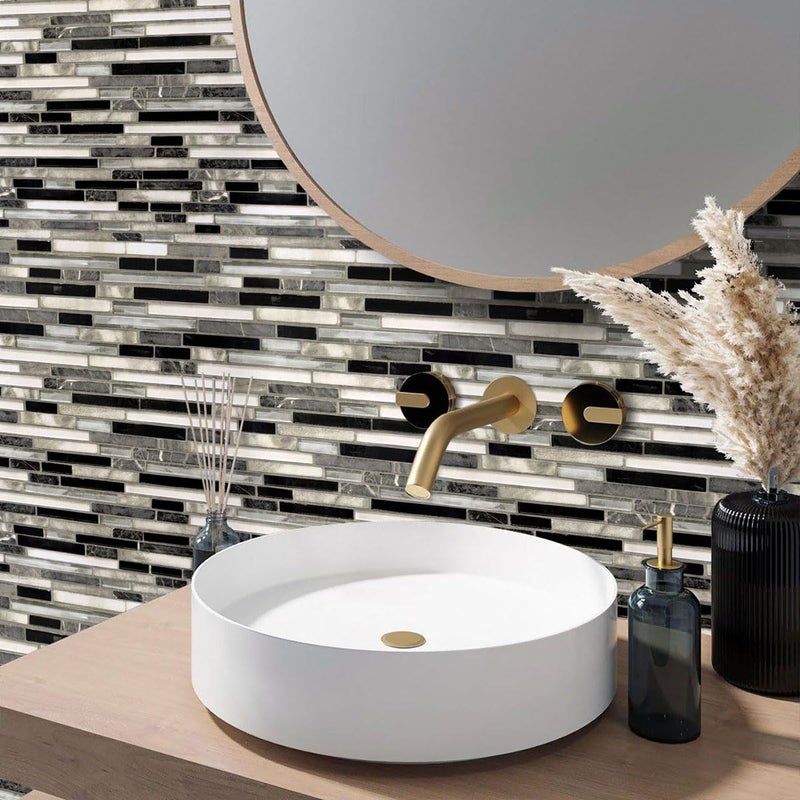 Livebor Kitchen Peel and Stick Wallpaper Kitchen Backsplash Tile Wallpaper 17.7inch x 118.1inch Backsplash Contact Paper Peel and Stick Countertops Waterproof Wall Paper for Bathroom Tile Vinyl - Image 2
