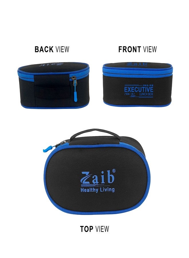 Zaib Stainless Steel Lunch Box for Kids & School – 2 Compartment Leak Proof Tiffin Box Set with Insulated Bag – Air Tight Food Container for Boys, Girls, & Office (Blue Executive) - Image 5