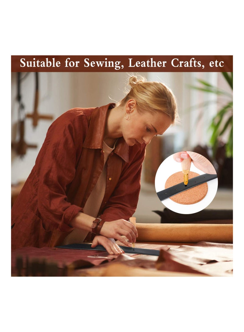 SYOSI Screw Hole Puncher, Japanese Screw Hole Punch Wood Handle Hole Punch 6 Tips Sizes Hole Punch 1.5mm Hole Punch 2mm Hole Punch 2.5mm Hole Punch 3mm Hole Punch 3.5mm Hole Punch 4mm Hole Punch - Image 4