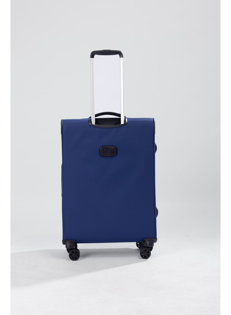 LIGHTGO 6947 middle size Suitcase check in Suitcase soft spinner luggage 24inch with TSA lock waterproof zipper travel case Navy color ultra-light case with half expandable - Image 5