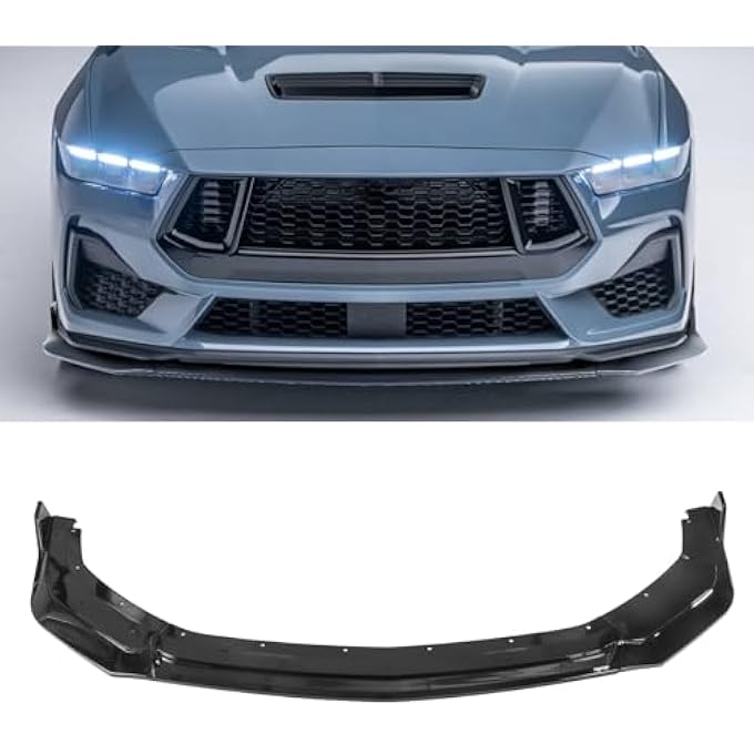 Gear Up Front Lip for Ford Mustang GT EcoBoost 2024 Front Bumper Lip Splitter Glossy Black - Image 1