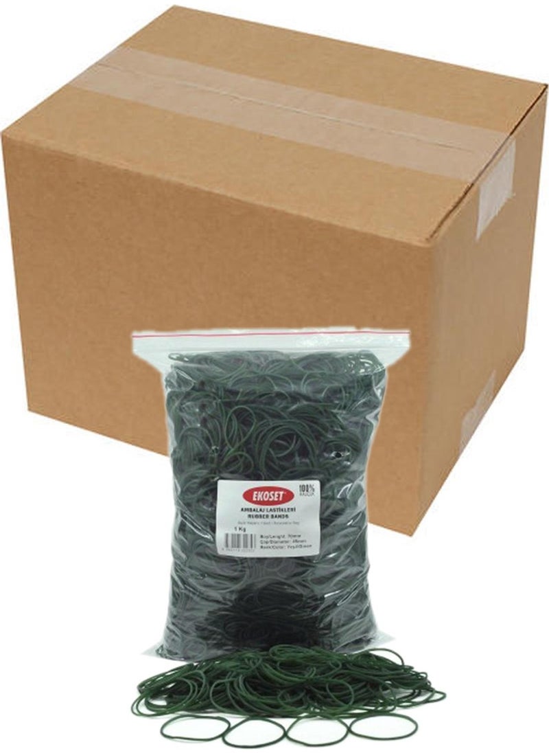 Ekoset 70 mm Green Colored Rubber Package Rubber 12KG Box  - Image 1