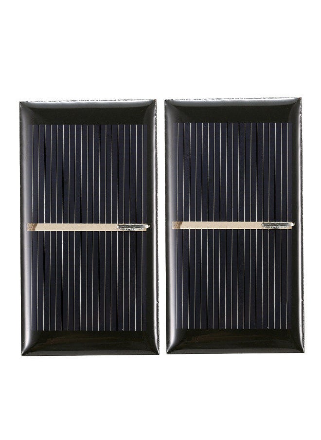 Generic - 2PCS 0.28W 2V Mini Solar Panel  Small Solar Cell DIY Waterproof Camping Portable Power Solar Panel Compatible for Toys Light Lamp Fan Pump - Image 1