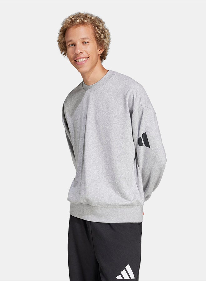 Adidas Essentials Loose Fit 3 Bar Logo Sweatshirt - Image 1