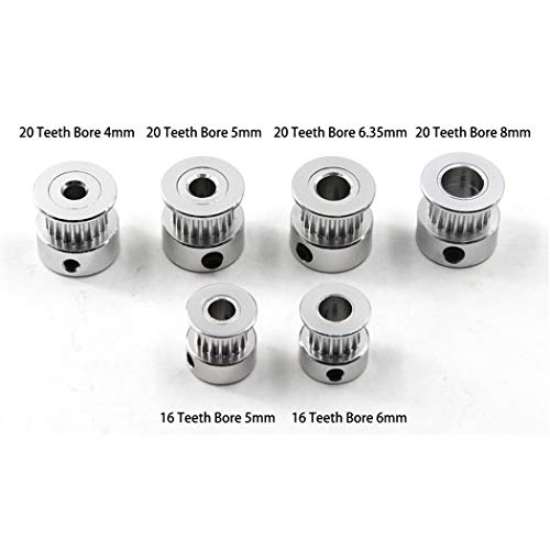 Flomore Timing Belt Pulley 20 Teeth 4mm Bore for 3D Printer CNC 6mm Width Belt Pack of 10 (Wrench Included) - Image 4