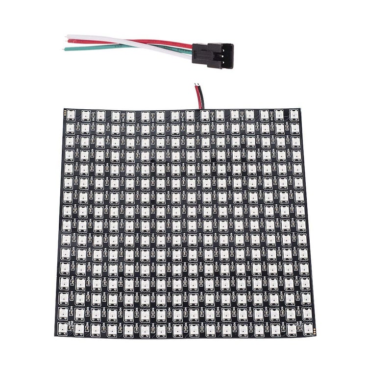 BTFLIGHTING WS2812B ECO RGB Alloy Wires 5050SMD Individual Addressable 16X16 256 Pixels LED Matrix Flexible FPCB Full Color Works with WLEDSP802Eetc Controllers Image Video Text Display DC5V