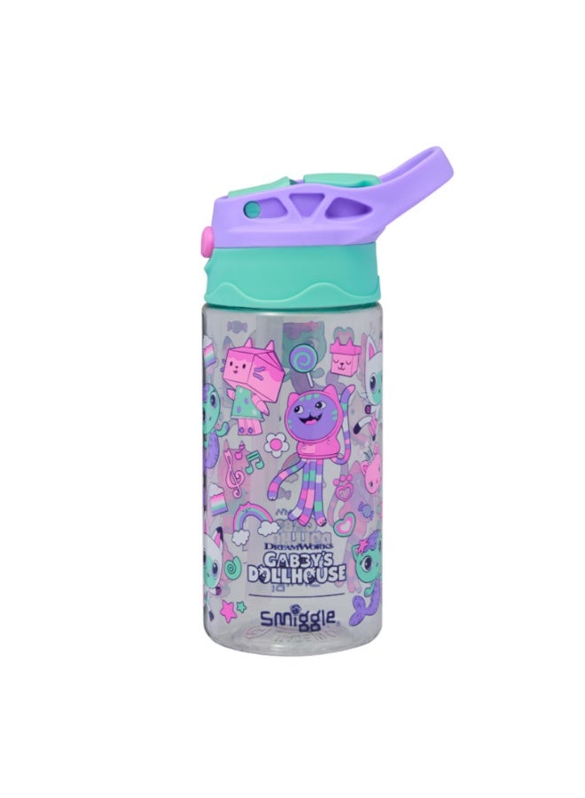 Smiggle × Gabby's Dollhouse 430ML Children's Straw Water Bottle - Image 2