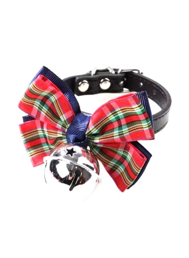 AL THEQA طوق قابل للتعديل من جلد البولي يوريثان PET منقوش مع جرس - Image 1