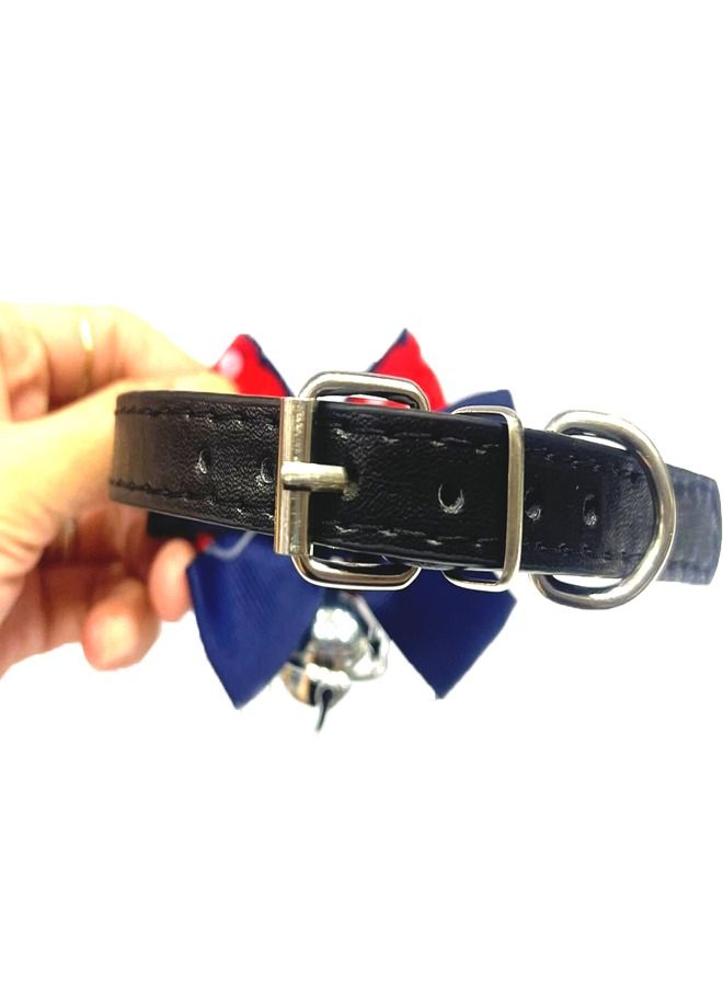 AL THEQA طوق قابل للتعديل من جلد البولي يوريثان PET منقوش مع جرس - Image 2