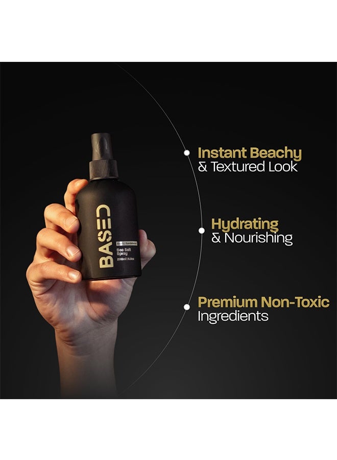 BASED BODYWORKS Sea Salt Spray, Natural Finish Sea Salt Spray for Hair, Gives Volume and Texture, Enriched with Seaweed and Vitamin B5, Lightweight and Non-Greasy, Paraben Free - Image 3