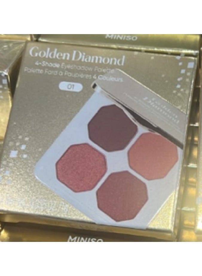 Miniso Golden Diamond 4-Shade Eyeshadow Palette 01