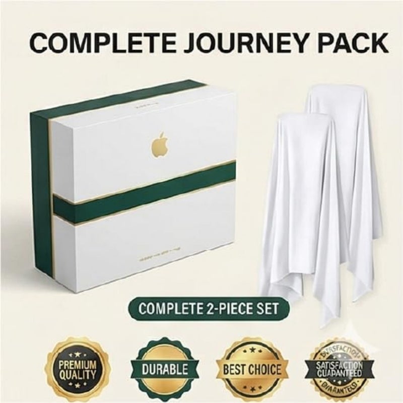 Ibraz Hajj and Umrah Ihram Set, 100% Cotton, 1200gsm, Lightweight, 2 Pieces Size M (105x210 cm - Image 5