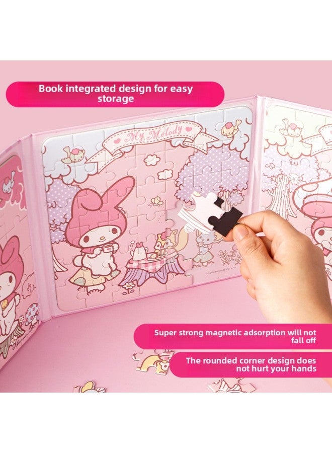 Sanrio Kolomi Magnetic Puzzle Children's Magnetic Flat Figure Merlot 3 To 6 Years Old Girls Early Education Toys-Color:Jade Gui Dog Magnetic Puzzle [36+42+49 Pieces] - Image 4