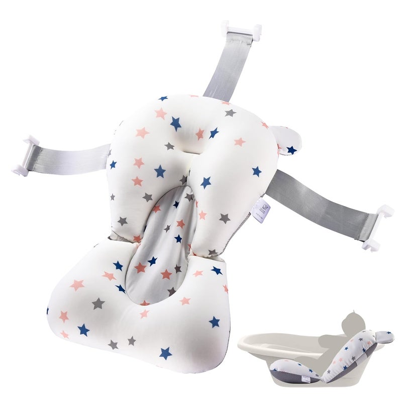 Childlike Behavior Baby Bath Tub Seat Cushion  Baby Sink Bath Cushion  Bathing Seat Support Infant or Newborn Bath Pillow Support Mat  Comfort Bathtub Safety Seat Pad  Floating Tub Pillow for Babies or Infants - Image 1