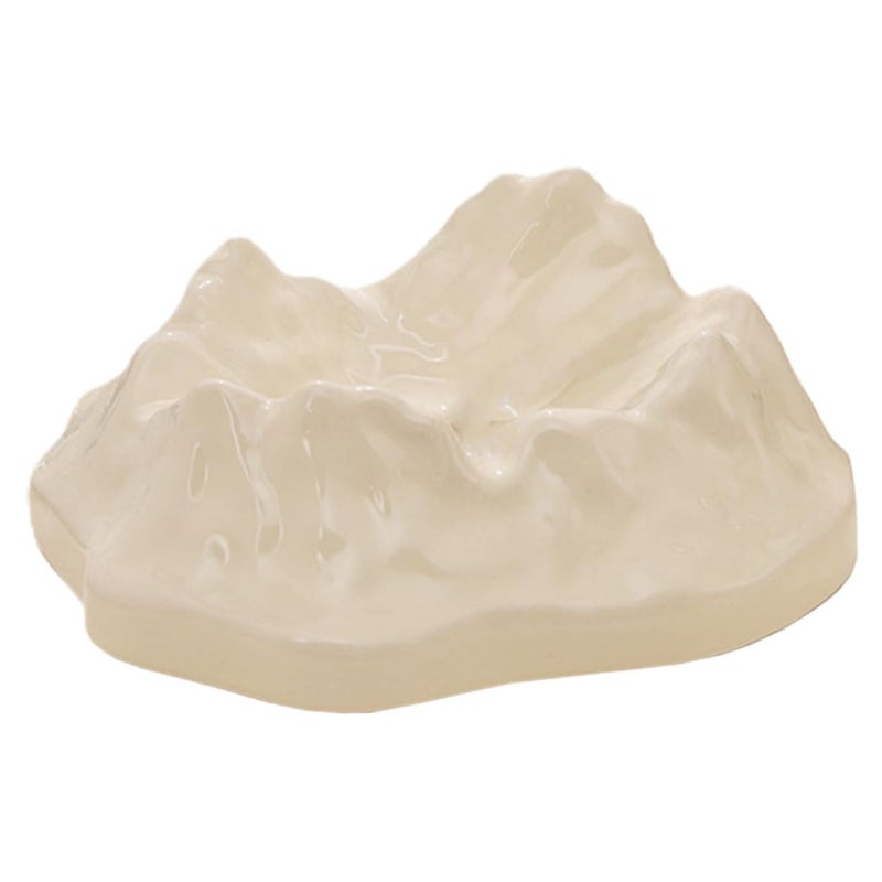 Beige Volcano Shaped Decorative Ashtray Unique Ash Storage Holder For Home Office Outdoor - Image 2