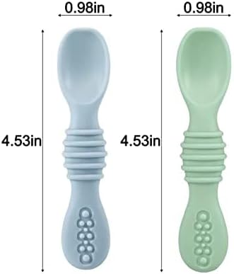 PandaEar أطباق سيليكون قابلة للشفط للأطفال من باندا إير - عبوة من 2 مع ملعقتين لتغذية الأطفال - Image 3