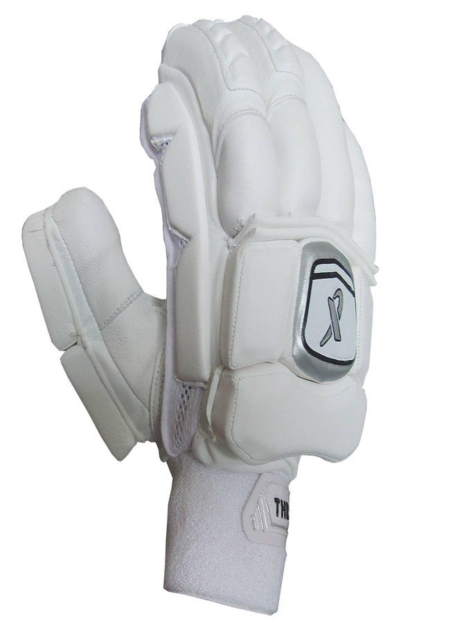 THRAX Pursuit Cricket Batting Gloves, White Color, Men's Size Right-Handed - Image 4