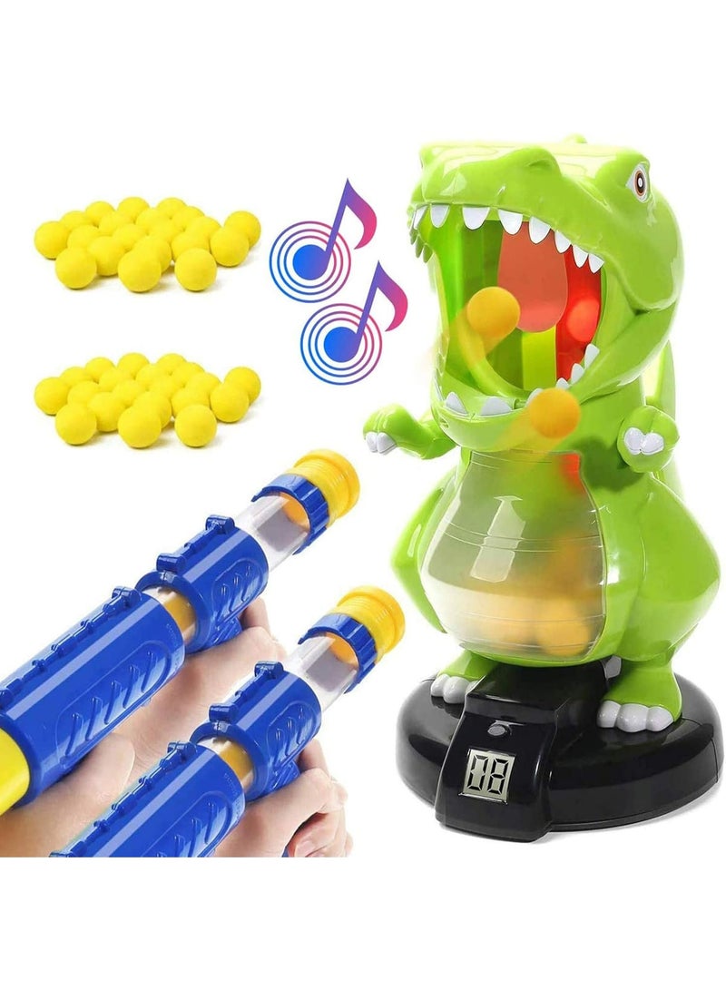 Oasisgalore Dinosaur Target Shooting Game Children's Toy Gun, Toy Gun with Air Pump Gun, Party Toy with Lcd Score Record, Interactive Electronic Games Toys Gift for Boys and Girls - Image 1