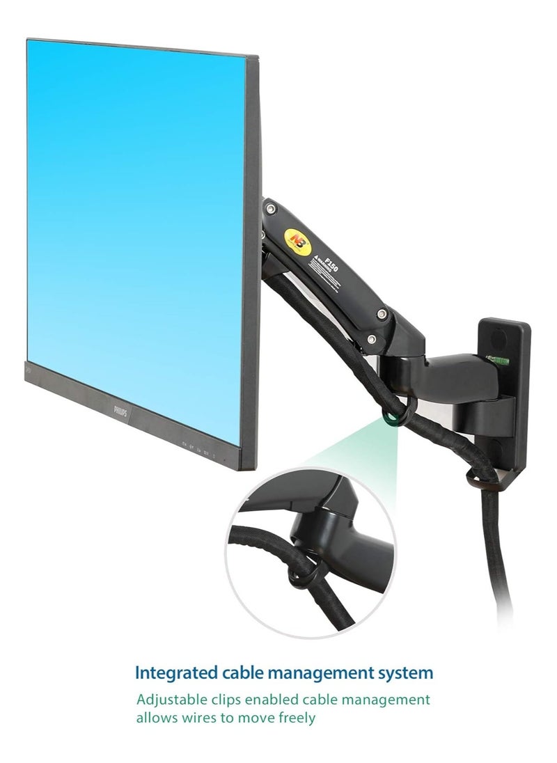 NB ERGONOMIC - NB North Bayou F150-B Wall Mount TV Mount with Full Motion Swivel Hinge for 17-35 Inch Screens (Load Capacity from 6.6 to 26.4 lbs) and Dual Extension - Image 1