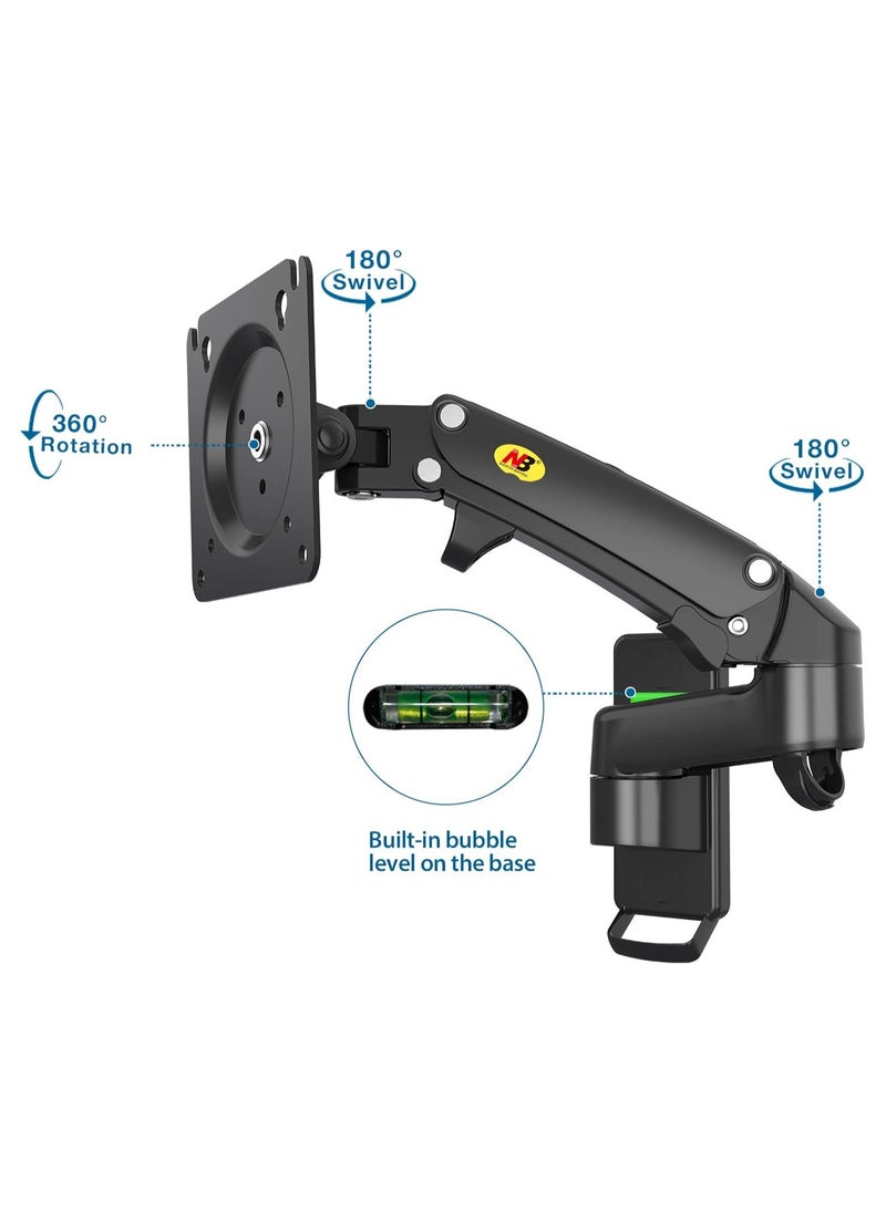 NB ERGONOMIC - NB North Bayou F150-B Wall Mount TV Mount with Full Motion Swivel Hinge for 17-35 Inch Screens (Load Capacity from 6.6 to 26.4 lbs) and Dual Extension - Image 1