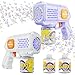 Panamalar 2 Packs Bubble Guns for Kids Automatic Bubble Machine Gun 10000 BubblesMin 10 Holes Bubble Maker Toys with SolutionLight for Boys Girls Outdoor Wedding Party PurpleWhite - Image 2