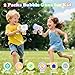 Panamalar 2 Packs Bubble Guns for Kids Automatic Bubble Machine Gun 10000 BubblesMin 10 Holes Bubble Maker Toys with SolutionLight for Boys Girls Outdoor Wedding Party PurpleWhite - Image 4