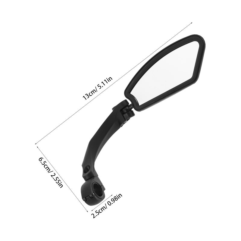 Adjustable Bike Mirror Wide Angle Acrylic Lens Right Side Mountain E Bike Compatible - Image 3