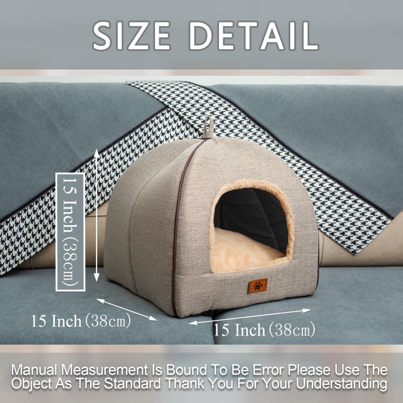 WINDRACING Cat Bed for Indoor Cats - Cat Cave Beds Cat House Cat Tent with Removable Washable Cushioned Pillow, Soft Kitten beds,Cat Beds & Furniture, for Small and Medium Pet Bed - Image 1