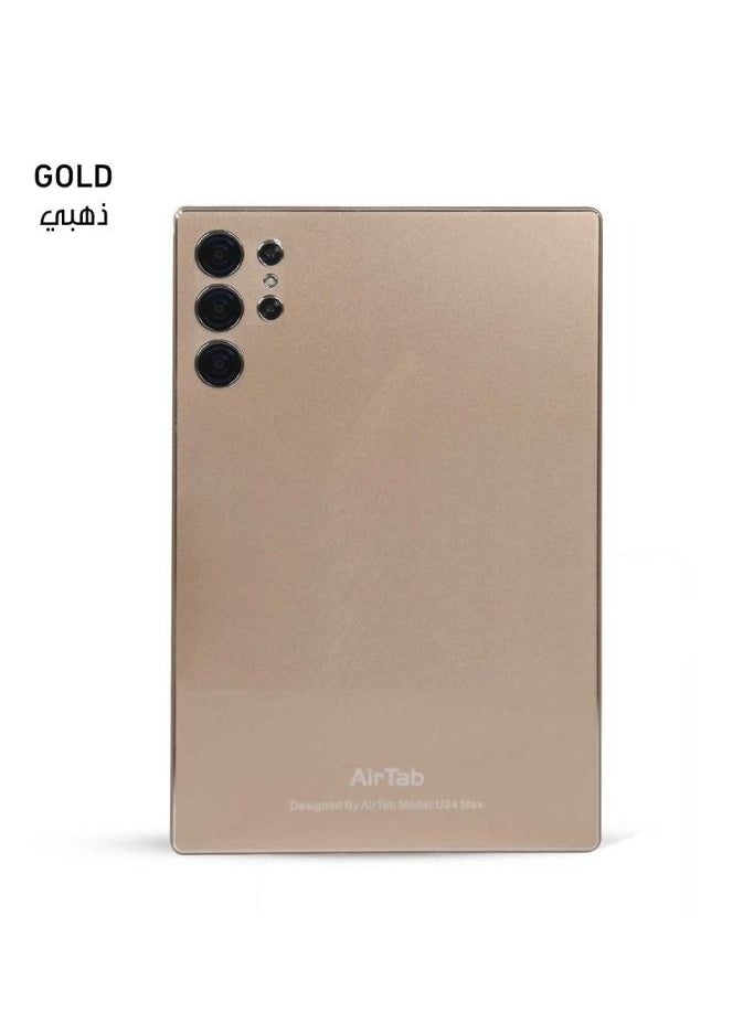 AirTab Airtab U24 Pro Smart Tablet with 10.1-inch FHD Screen, 16GB RAM, 1TB Storage, 10,000mAh Battery, and Arabic Keyboard - Gold  - Image 2