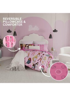 Franco Franco Barbie Barbicore Bedding Super Soft Comforter and Sheet Set with Sham, 7 Piece Queen Size, (Official Licensed Product)  - Image 5