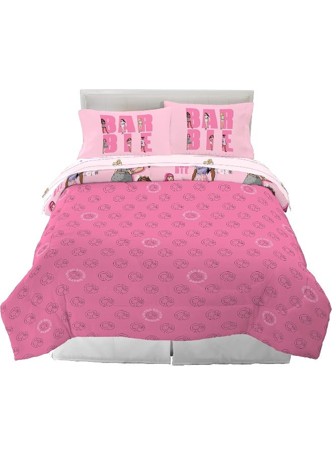 Franco Franco Barbie Barbicore Bedding Super Soft Comforter and Sheet Set with Sham, 7 Piece Queen Size, (Official Licensed Product)  - Image 2