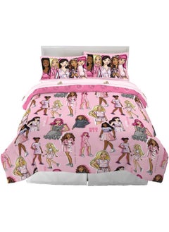 Franco Franco Barbie Barbicore Bedding Super Soft Comforter and Sheet Set with Sham, 7 Piece Queen Size, (Official Licensed Product)  - Image 1