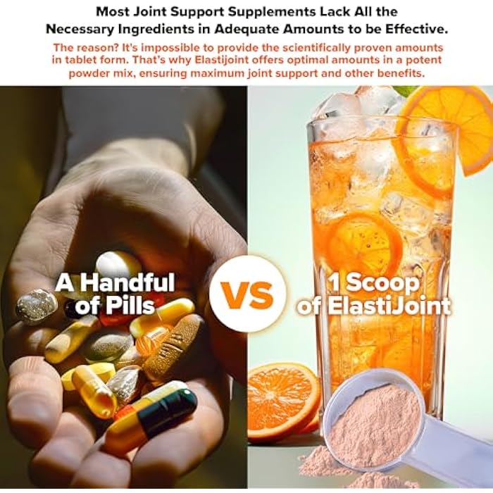 Labrada Nutrition Elastijoint, Orange Flavor,Glucosamine Joint Support Supplement Powder for Men & Women, Joint Relief & Bone Health Supplement with MSM, Glucosamine Chondroitin MSM Gluten-Free - Image 3