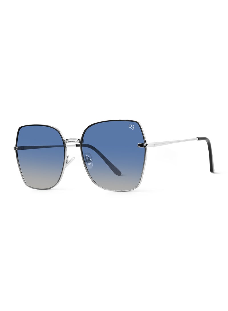 Woggles Stylish & Classy UV Protected Blue Oversized Sunglasses | Men & Women  - Image 4