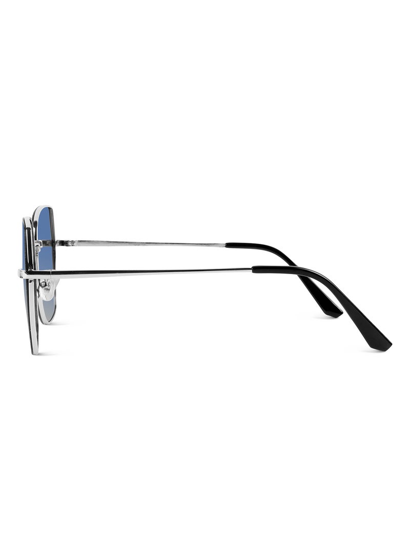 Woggles Stylish & Classy UV Protected Blue Oversized Sunglasses | Men & Women  - Image 5