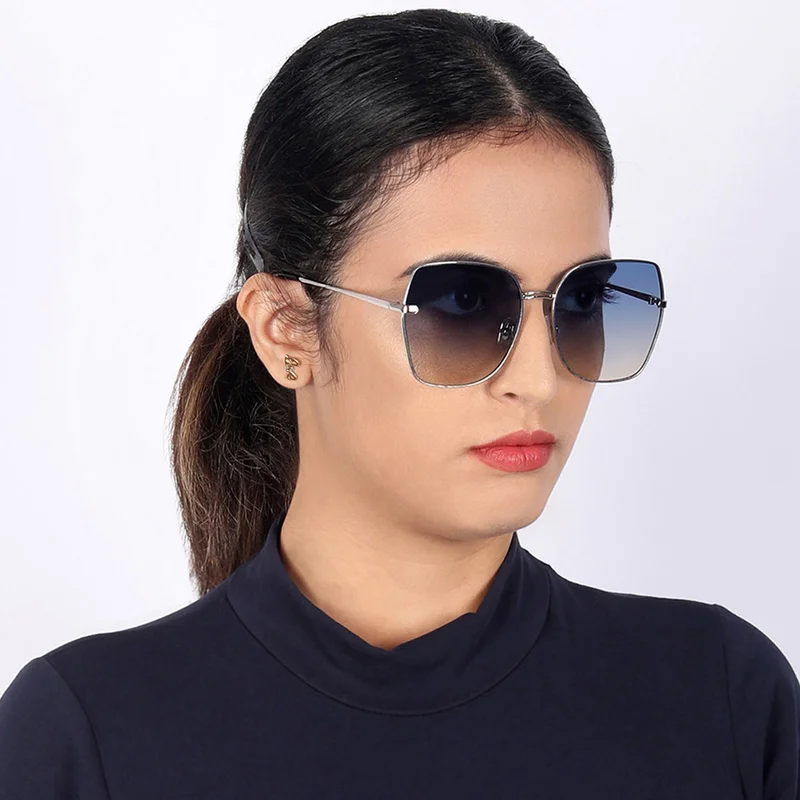 Woggles Stylish &amp; Classy UV Protected Blue Oversized Sunglasses | Men &amp; Women