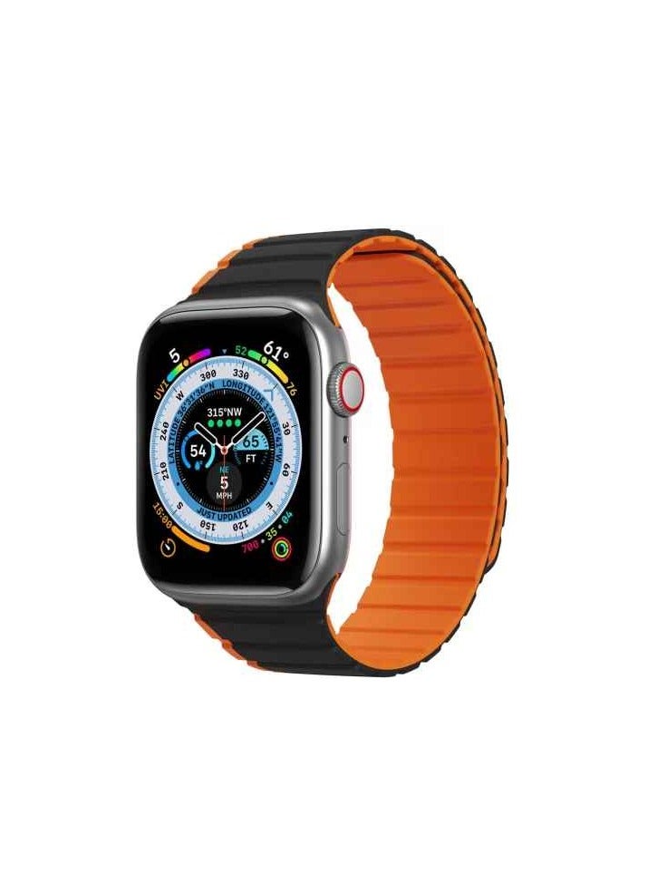 DUX DUCIS سوار Dux Ducis LD Series لساعة Apple Watch مقاس 38/40/41 مم - أسود برتقالي