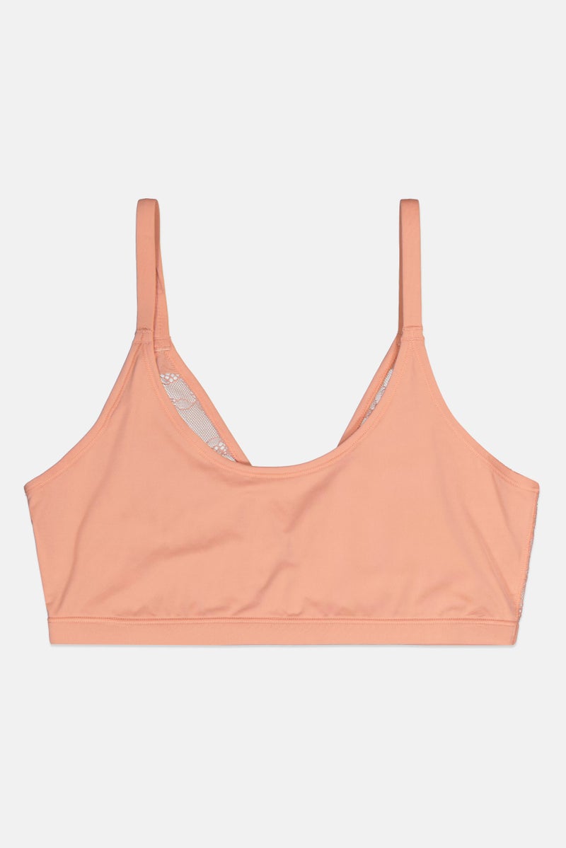 Etam Women Textured Reversible Non-Padded Bra, Peach - Image 2