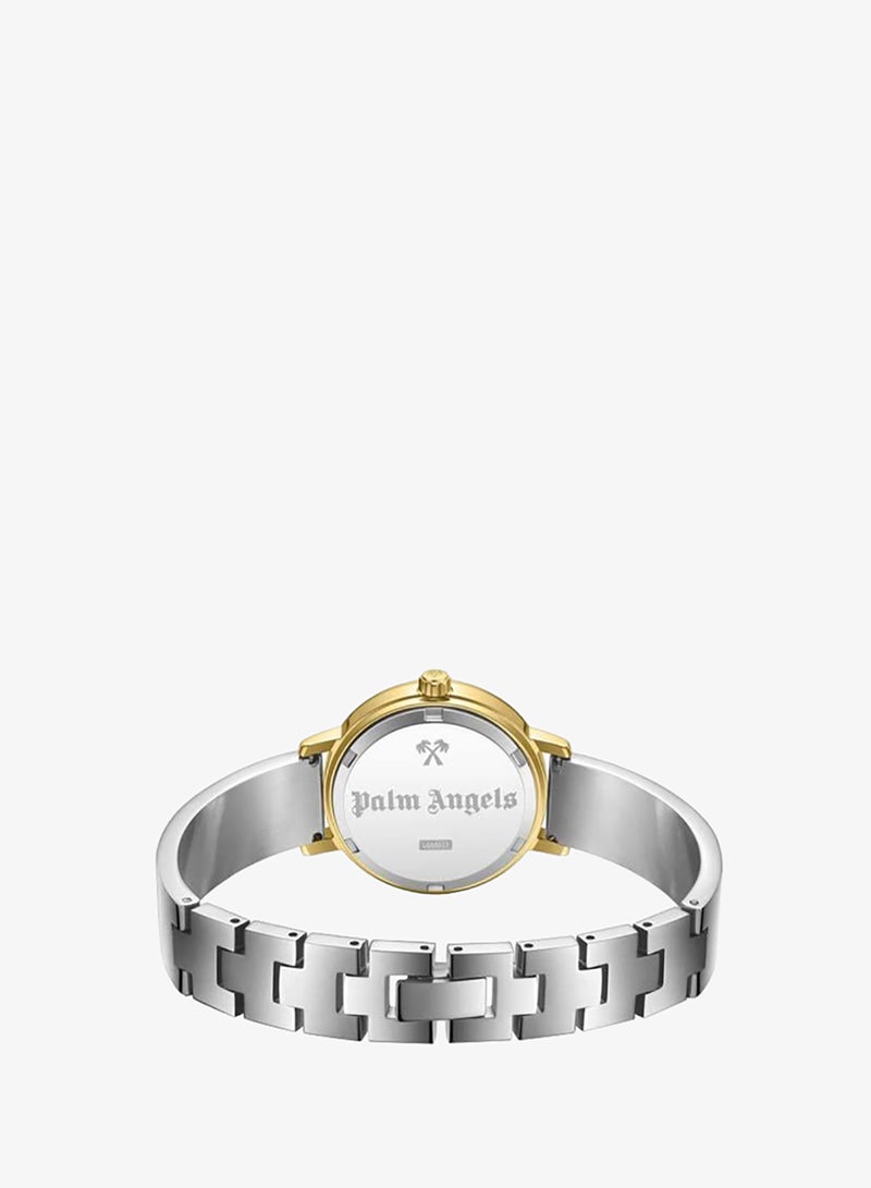 Palm Angels Mira White Dial Silver Stainless Steel Bracelet Analog Watch for Women, 28mm - Image 3
