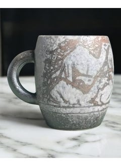 200ml Pottery and Porcelain Mug Fully hand engraved and painted, each piece is unique Microwave safe