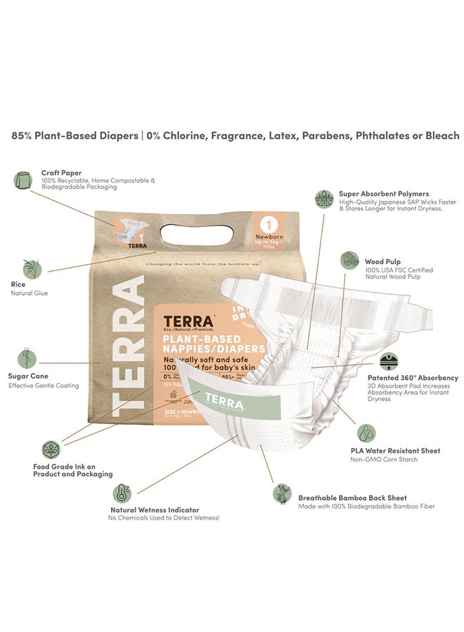 Terra حفاضات الأطفال جونيور المصنوعة من مواد نباتية، 16 كجم +، 24 - 48 شهر، 14 قطعة، الحجم 6 - Image 4